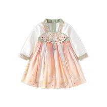 Ban Xidi girls dress childrens Hanfu autumn clothing new one-year-old baby dress spring and autumn childrens national style skirt