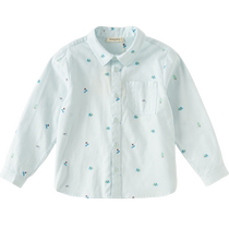 Davibella boy shirt 2024 spring dress new CUHK childrens pure cotton lining children casual blouses