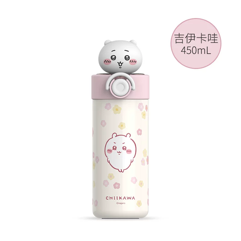 MINISO Chiikawa термос-стакан Jiikawa Xiaoba эластичная крышка соломинка большой емкости водяной стакан