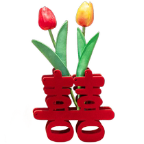 Xinxin Jingyi Wedding Happy Words Three-dimensional Ornaments Engagement Supplies Wedding Room Layout Bedroom Decoration Living Room Wedding Setup