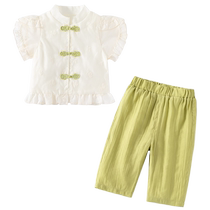 Banxidi girls suits summer clothes new styles childrens national style two-piece sets baby girl clothes summer childrens clothes