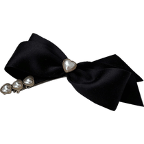 Rasharia bow hairpin womens back head hair accessories top clip girl side clip princess hairpin black