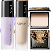 (Ex-gratia 3 pieces) ZESEEA nourishing Egypt pink cake Flawless Cream Powder Bottom liquid 3 pieces of suit