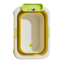 Yings baignoire bébé baignoire bébé seau de bain enfant pliable assis et couché grand bain épaissi seau de natation