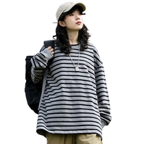 Meow Full Score Trendy Brand Sweater Womens Loose Lazy Style Round Neck Student Outerwear Heavy Draping Bottoming Shirt Autumn