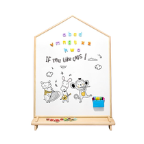 Magnetic Doctor Wooden House Type Children Magnetic Room Type Drawing Board Bracket Writing Whiteboard Blackboard Graffiti Writing Board