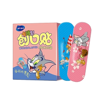 Hainuo Cartoon Band-Aid Cat and Mouse Waterproof and Breathable Household Childrens Wound Band-Aid 100 Pieces