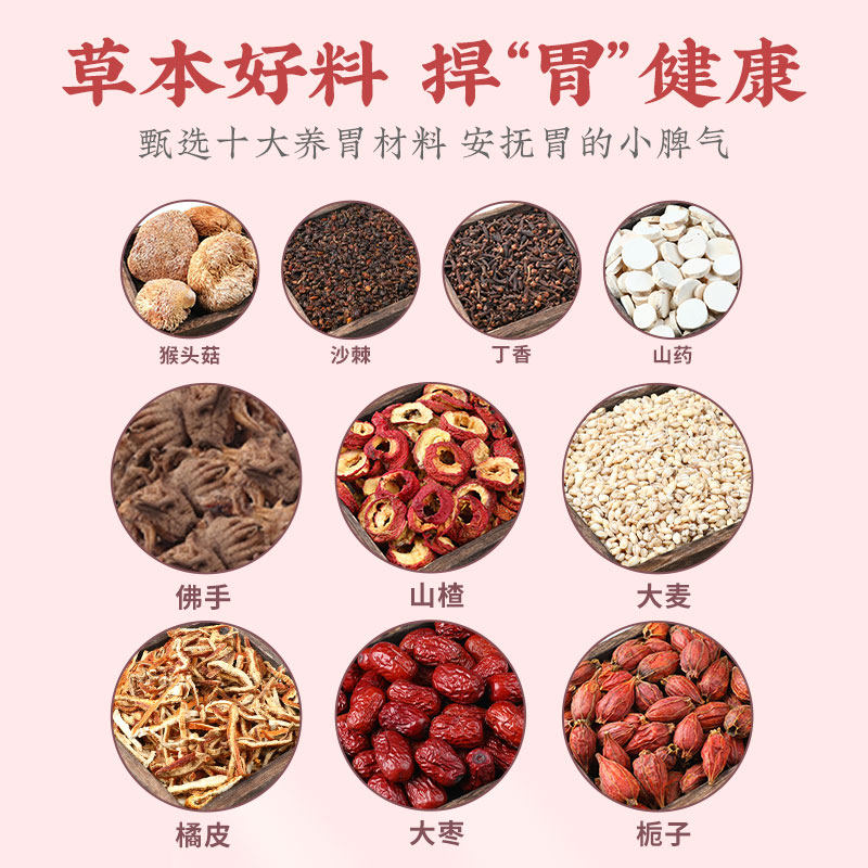 北京同仁堂 猴头菇丁香沙棘养胃茶 50g*30袋 图2