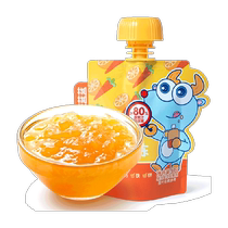 小鹿蓝蓝原果原汁矿物质可吸果冻胡萝卜橙味儿童零食品牌60gX2袋