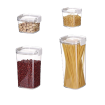 BJ Baijie sealed jar transparent household grains kitchen storage box snack nut dry goods storage jar