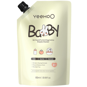 英氏婴儿奶瓶清洁剂果蔬清洗剂液850ml补充装婴儿专用玩具洗洁精
