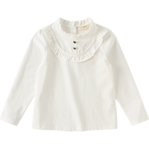 Davibella 2024 nouvelle robe de printemps fille à manches longues T-shirt CUHK Tong-shirt blanc blouse enfant