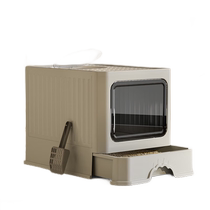 Fully enclosed cat litter box extra large top-entry anti-splash litter cat toilet pet cat litter box cat supplies