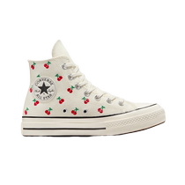 CONVERSE Converse 1970S womens shoes embroidered cherry pattern neutral color high-top casual canvas shoes A08863C