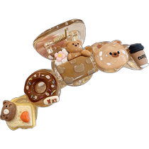 Rashalia grab clip womens 2024 new high-end hair clip back of the head shark clip large headwear hair clip hair clip