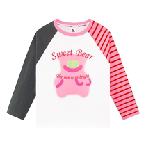 Zuoxi childrens clothing girls T-shirt long-sleeved autumn pure cotton fashionable childrens 2024 new t-shirt womens tops spring and autumn styles