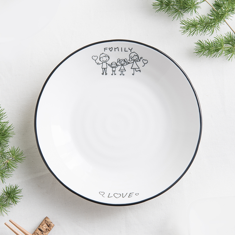 Arst/ya cheng DE happiness under a glazed pottery, porcelain 19.6 cm disc rice dish dish dish dish