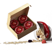 Light Food Beast Vitality Bowl Fruit Yogurt Oatmeal Bowl Breakfast and Dinner Meal Replacement 50g*4 Bowls Ready-to-Eat Office Afternoon Tea