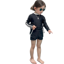 Yuyingfang Girls Swimwear Summer 2024 New Girls Swimwear Swimming Pants Childrens Long Sleeve Sunscreen Quick-Drying Suit