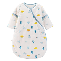 Happy Little Bear Baby Autumn Winter Pure Cotton Sleeping Bag Thick and one-piece sleeping anti-kick Quilt Baby can unpack Sleeping Bag