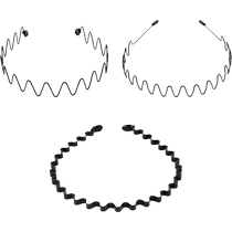 3-piece set of casual mens hairbands invisible headbands face wash hairpins womens wavy back hair headbands
