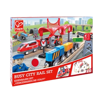 Hape wooden train track multi-functional storage set boys and girls baby educational toy model gift