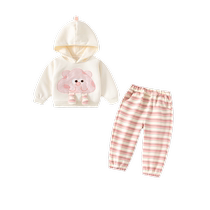 Banxidi Girls Suit Autumn Clothes 2024 New Style Baby Hooded Sweatshirt Pants Autumn Childrens Two-piece Set