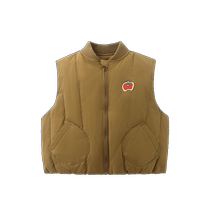 Qiqi Bear Baby Cotton Clothes Vest Boys Warm Vests Childrens Autumn and Winter Cardigans Baby Thickened Western Style Vests Trendy