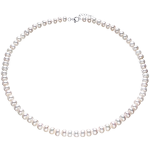 Meow full of selected Non-nuclear Freshwater Genuine Pearl Necklace S925 silver 5 3mm-7 3mm SEND MOTHER MOTHER-IN-LAW