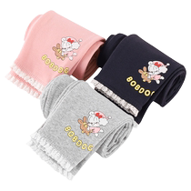 Babudou Girls Leggings Spring and Autumn Thin Outerwear Cotton Pants Little Girls Baby Childrens Pants Autumn