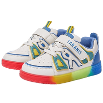 Terranis autumn indoor shoes for children with rainbow bottom letters and contrasting colors childrens sneakers kindergarten luminous flash shoes