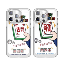 Mahjong suitable for Apple 11promax mobile phone case iPhone12 13 all-inclusive couple xs transparent xr set