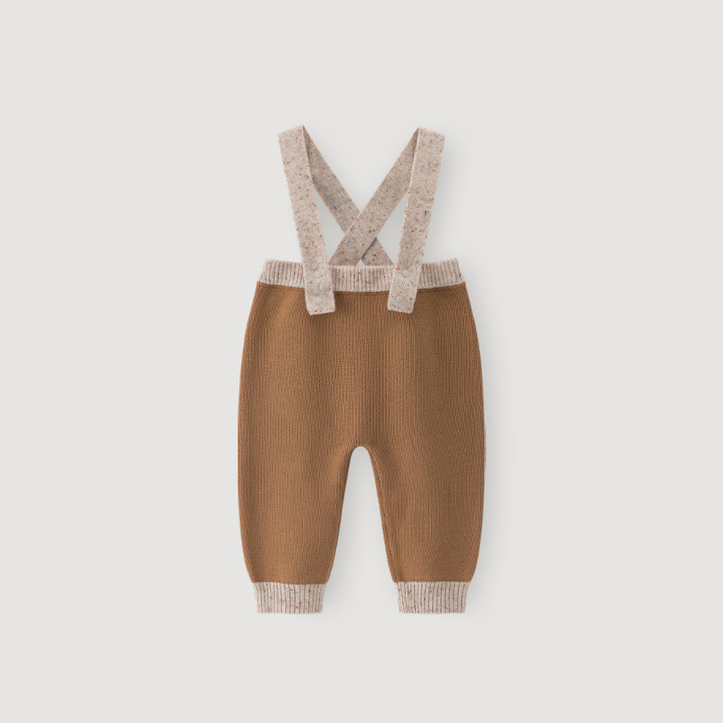 Goody Bear Baby Knitted Strap Pants Knitted Yarn Autumn/Winter Weightlifting Pants Warm Baby/Childre