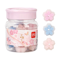 Gomme Deli sans puce pour élèves du primaire gomme spéciale fleur de cerisier dessin animé créatif pour enfants gomme mignonne ne laisse aucune trace