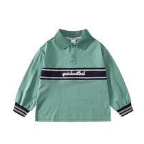 Planting wood Scout American splicing Polo collar sparkling Indian boy T-shirt CUHK Tong 2024 Spring loaded new child tide