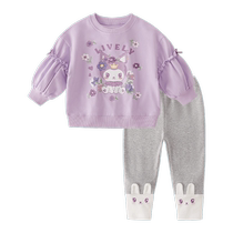 Jerry Baby Childrens Clothes Girls Autumn Baby Autumn Clothes Sweet 2023 Girls Puff Sleeve Clothes Spring Autumn Girls Suits