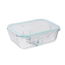 1000ml high borosilicate glass lunch box microwave oven reheatable lunch box with meal preservation box lunch box