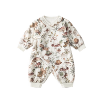 Manxi baby jumpsuit winter quilted warm suit newborn toddler baby clothes men and women baby jumpsuit