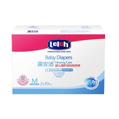 露安适日用纸尿裤加量装M码60片*2箱