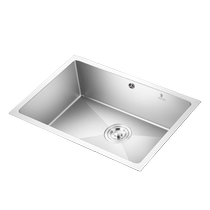 Oulin stainless steel sink single sink package imitation handmade basin single sink vegetable basin kitchen under counter basin single sink package