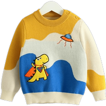 Qiqi Bear Baby Thickened Sweater Autumn and Winter 2022 New Childrens Sweater Boys Sweater Winter Top
