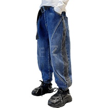 Yibeitong childrens clothing boys autumn jeans 2024 new big childrens autumn pants spring and autumn trousers for boys