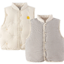 (Same style in the mall) Balabala baby vest boys down vest winter 2024 new style fashionable and handsome