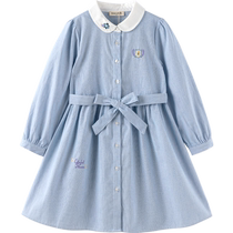David Bella 2024 Autumn New Girls Dresses Childrens Cotton Princess Dresses for Big Children College Style Skirts
