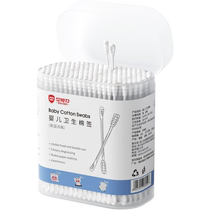Beideli newborn cotton swab ear scoop spiral double-headed cotton swab baby booger baby special cotton swab 200 pieces
