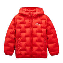 Flying in the Snow Childrens Down Jacket 2024 Autumn and Winter New Style Boys Large Children and Girls Laminated Lightweight Hooded Down Jacket