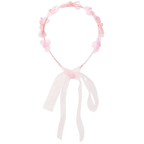 Balabala childrens headwear girl hair adorned with cute and unhurt hair girl flower girl flowers ring sweet and flowy princess