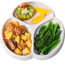Gulipai baby meal plate divided plate baby silicone suction cup childrens complementary food independent feeding bowl anti-fall
