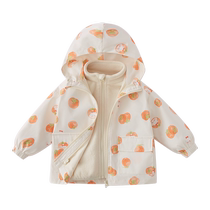 Girls Jacket Childrens Spring and Autumn Three-in-One Autumn Warm and Waterproof Two-piece Set Autumn Baby Clothes