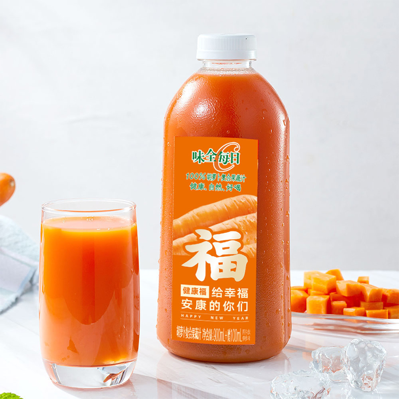 味全每日C胡萝卜果蔬汁900ml×1大瓶装低温冷藏果汁饮料聚餐畅饮